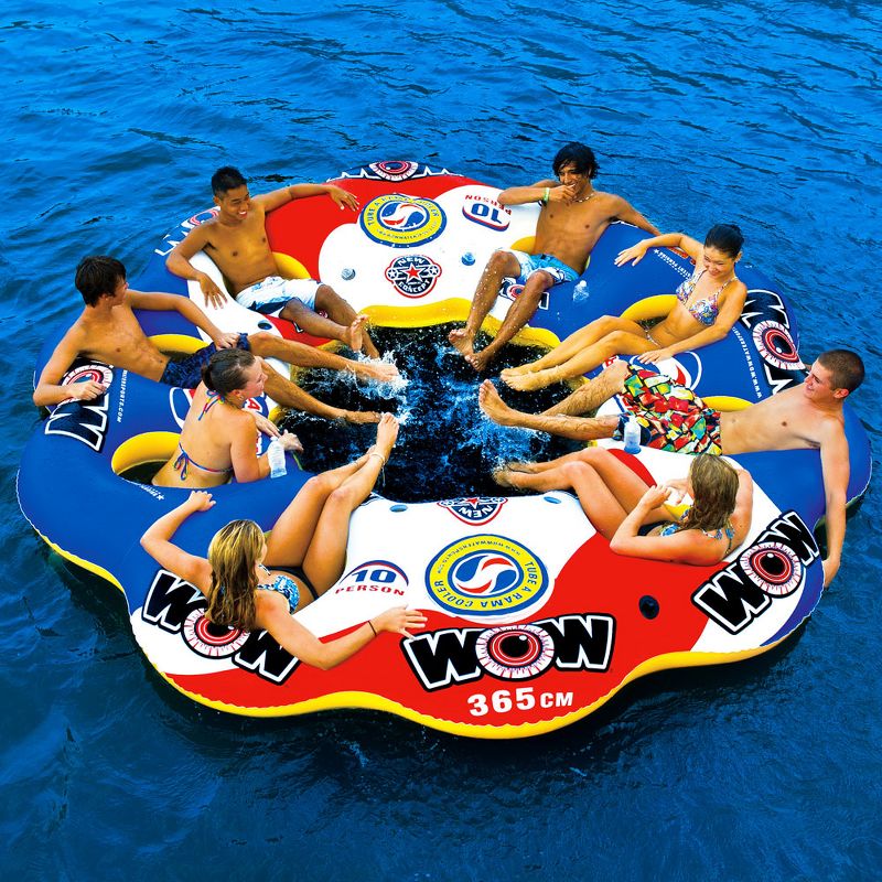 WOW Sports 13-2060 Tube A Rama 10-Person Floating Party Island River & Lake Raft