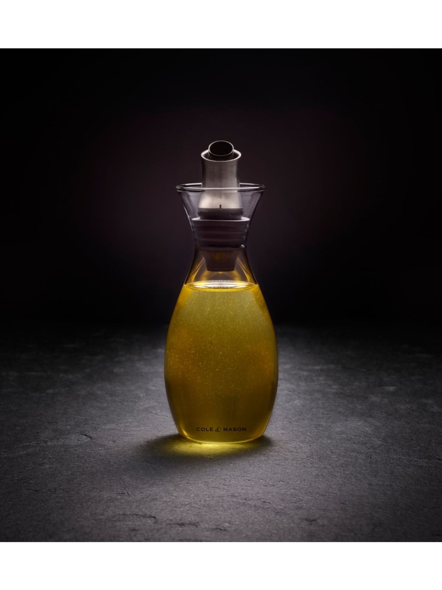 COLE & MASON Transparent Glass Oil & Vinegar Pourer - Set of 1