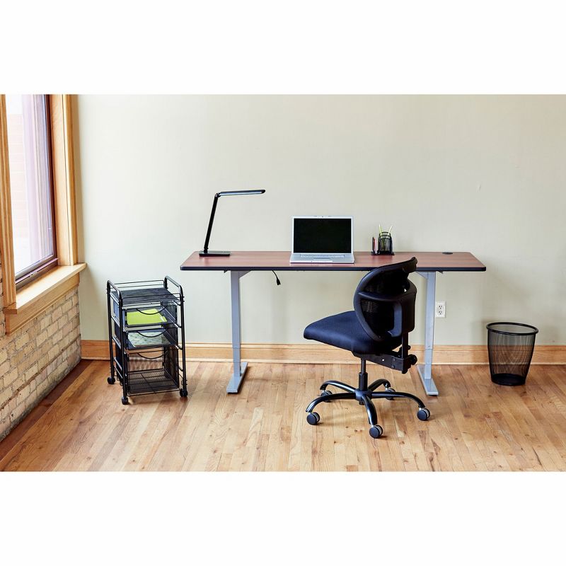 Homz 4-Drawer Medium Rolling Storage Cart - Black with Smoke Drawers