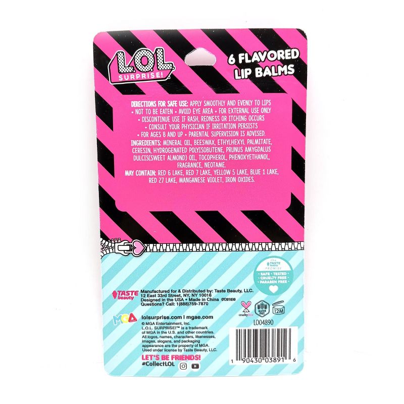 L.O.L. Surprise! Lip Balm On Card - 6pk/0.72oz