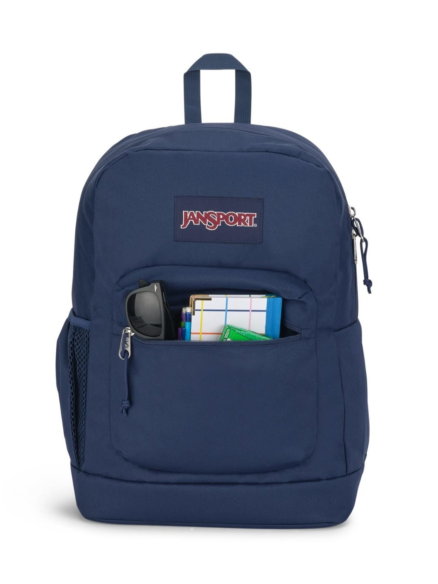 JanSport Cross Town Plus Blue Medium Backpack - 34 Ltrs