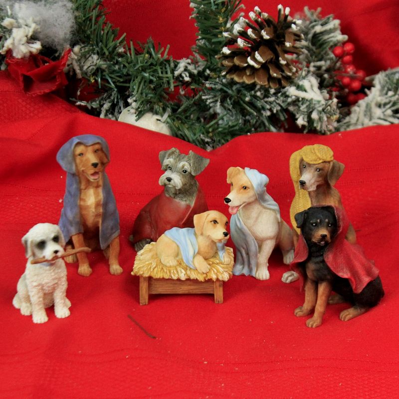Christmas 4.0" Canine Creche Nativity Hounds  -  Decorative Figurines