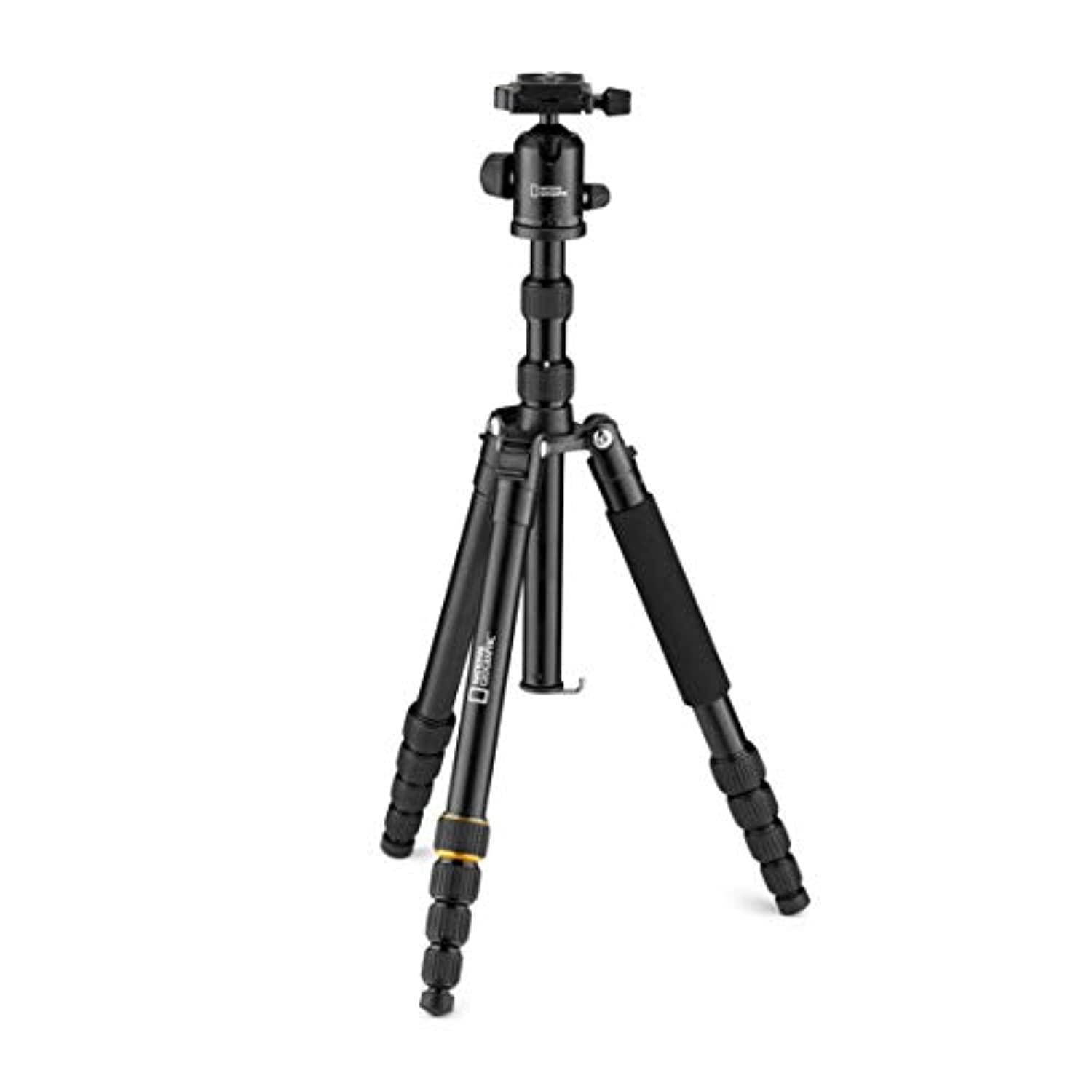 national geographic travel photo tripod kit with monopod, aluminium, 5-section legs, twist locks, load up 8kg, carrying bag, ba