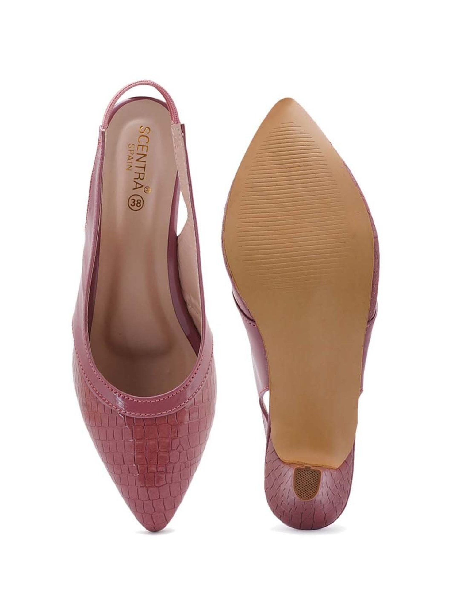 Scentra Women's Nude Sling Back Sandals