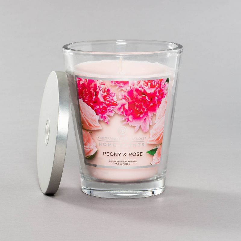 11.5oz Jar Paradise Flower Peony and Rose Candle - Home Scents by Chesapeake Bay Candle