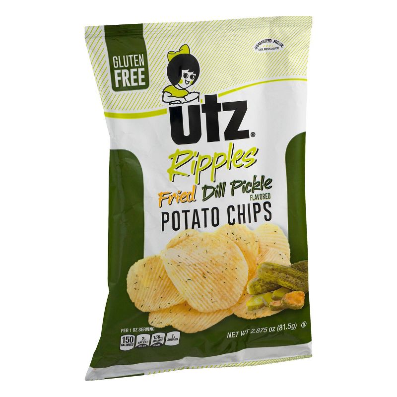Utz Ripples Fried Dill Pickle Flavored Potato Chips - 2.875oz
