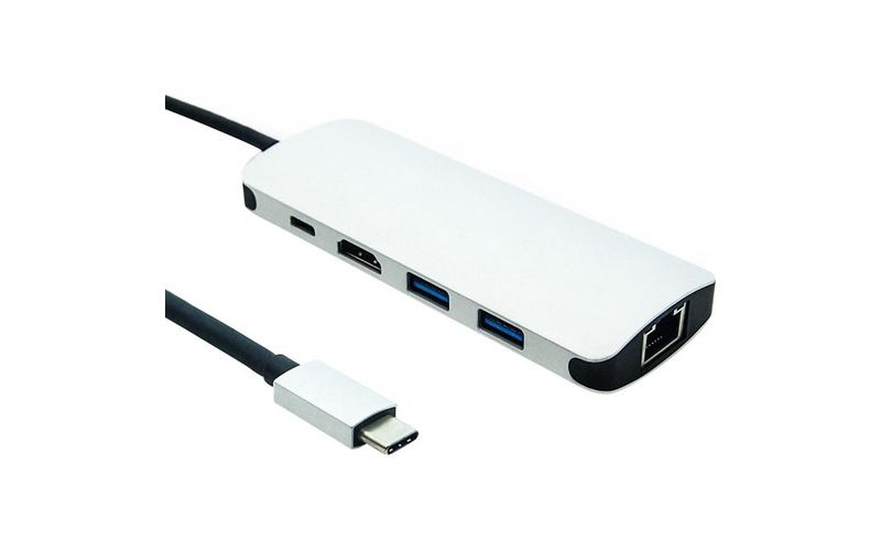 Unirise Docking Station - for Computer - USB 3.1 Type C - 4 x USB Ports - 2 x USB 3.0 - Network (RJ-45) - HDMI - Wired