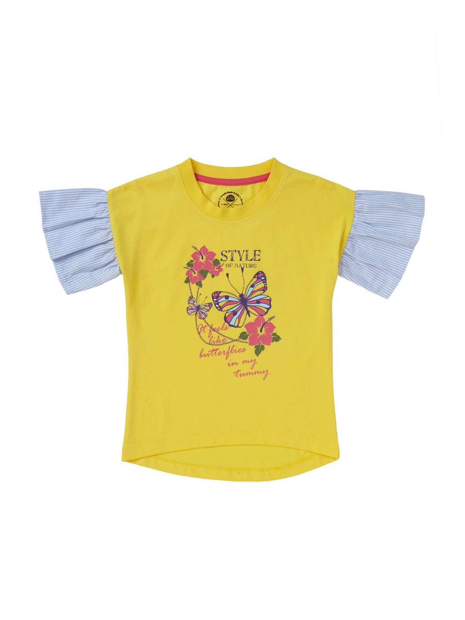 Cub McPaws Kids Yellow Printed  Top
