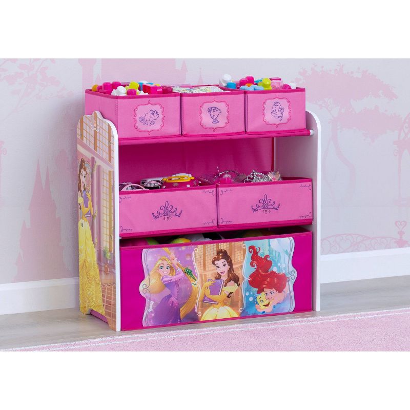 Disney Princess Design and Store 6 Bin Toy Organizer - Delta Children