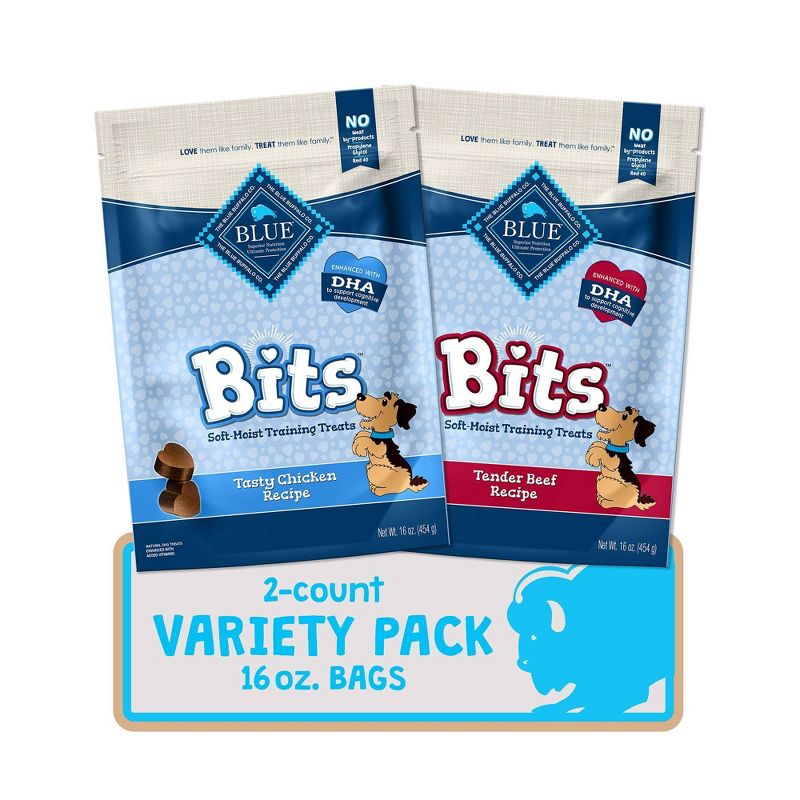 Blue Buffalo Chicken and Beef Dog Treat Variety Pack - 16oz