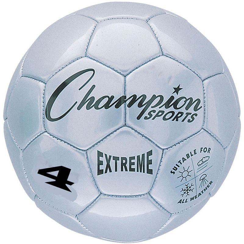 Extreme Series Size 4 Soccer Ball, Silver
