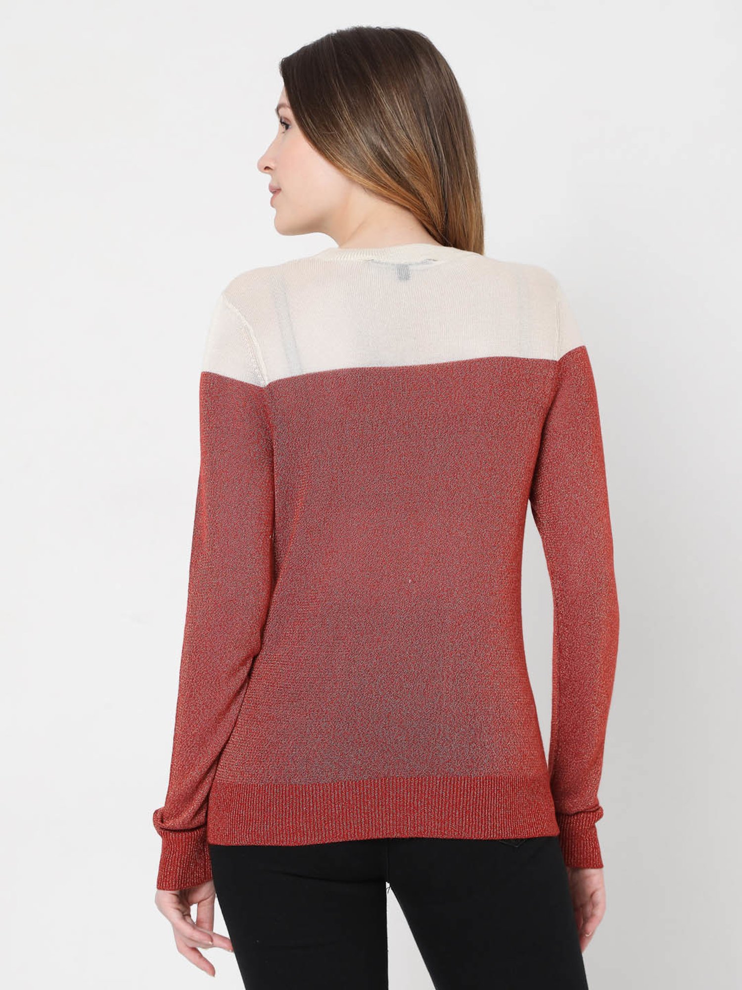 Vero Moda Red Textured Sweater