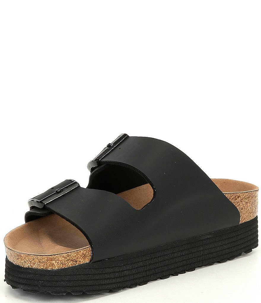 Papillio by Birkenstock Women's Arizona Flatform Vegan Double Buckle Sandals