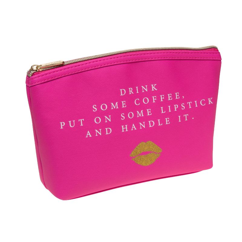 Ruby + Cash Zip Cosmetic Pouch - Drink Some Coffee