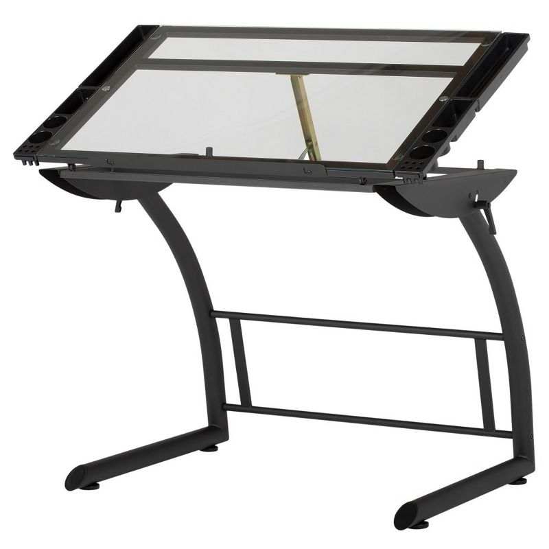 Triflex Drawing Table Black Velvet - Studio Designs