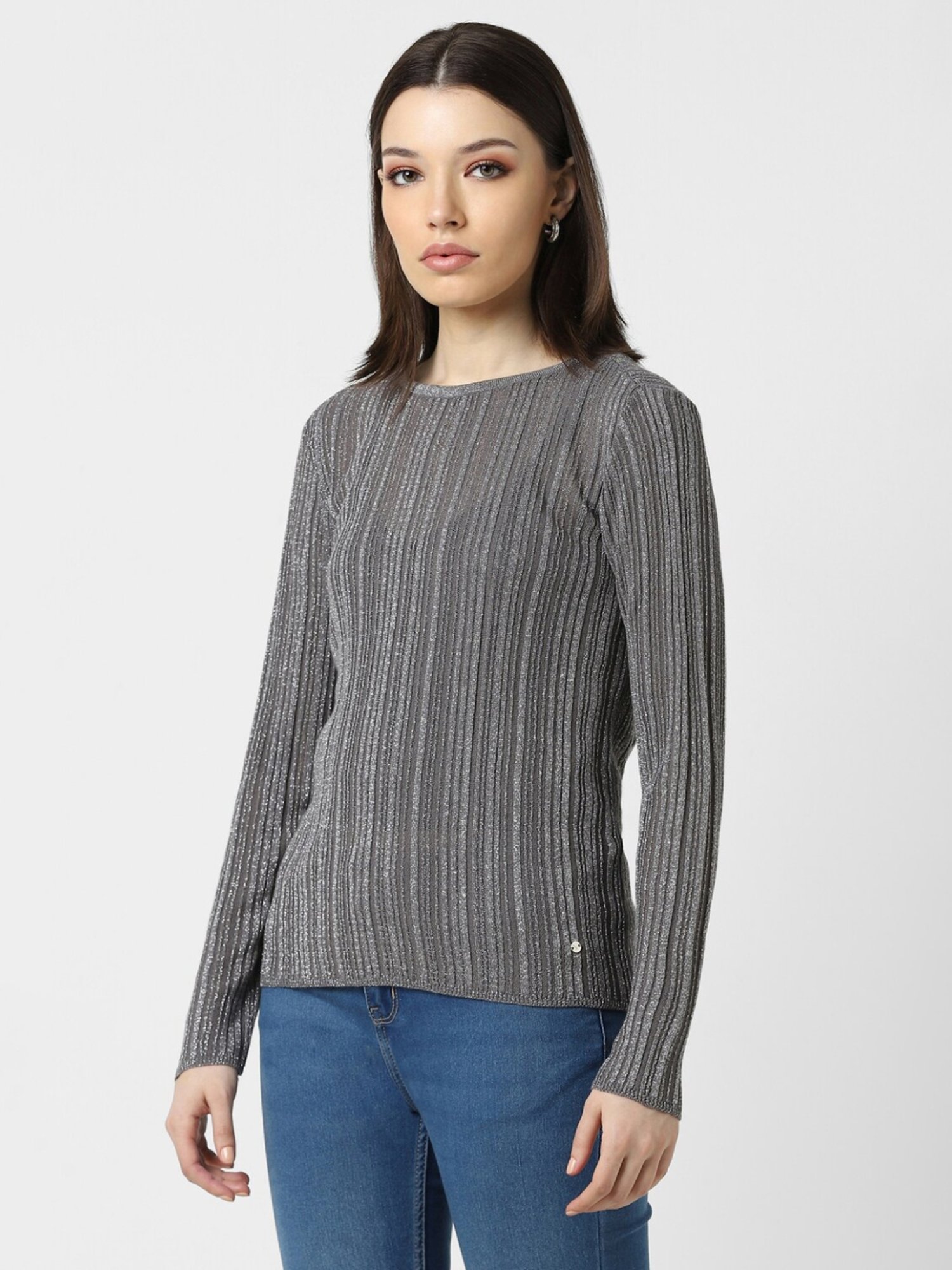 Van Heusen Grey Striped Top
