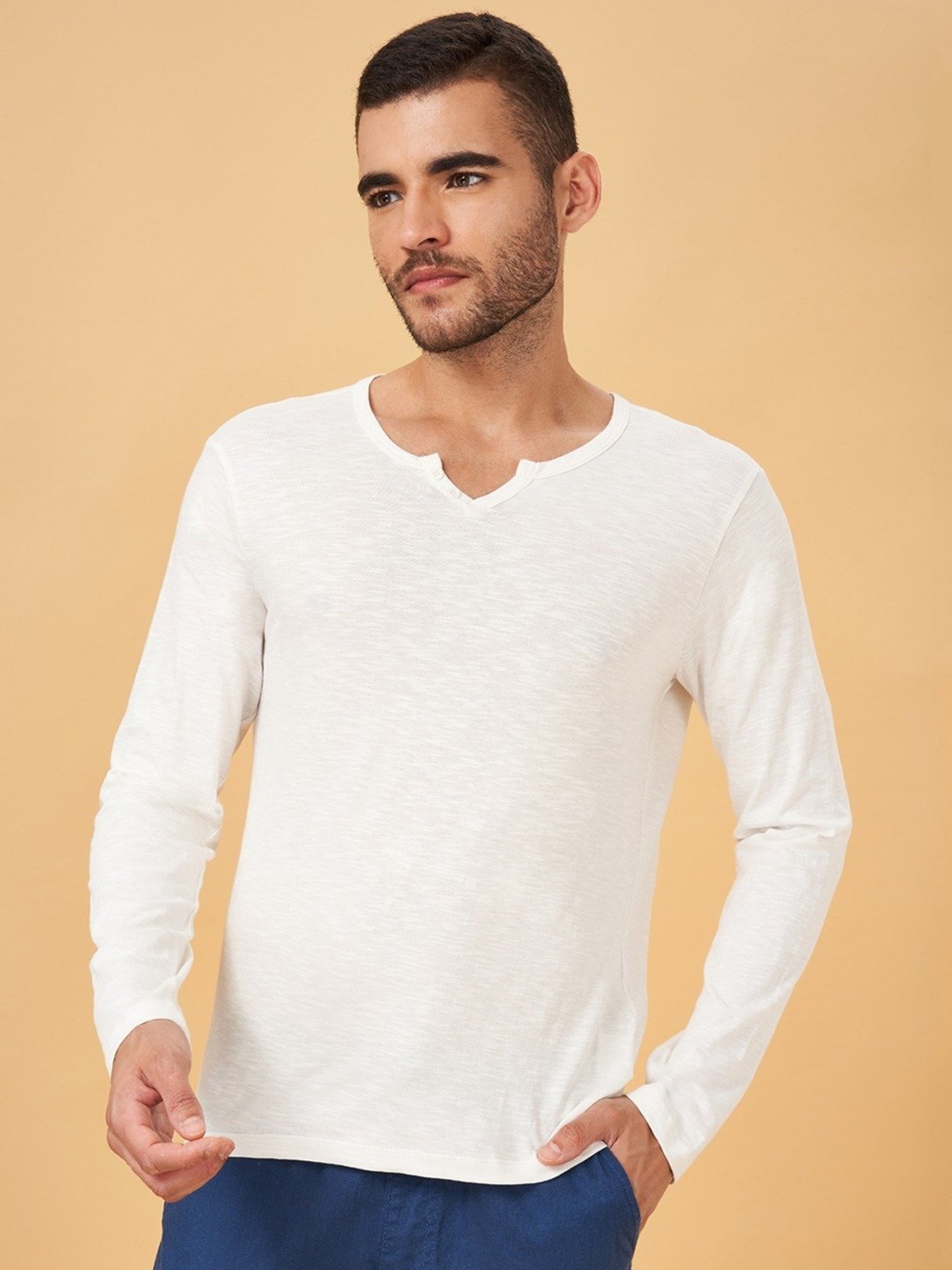 Urban Ranger by Pantaloons White Slim Fit T-Shirt