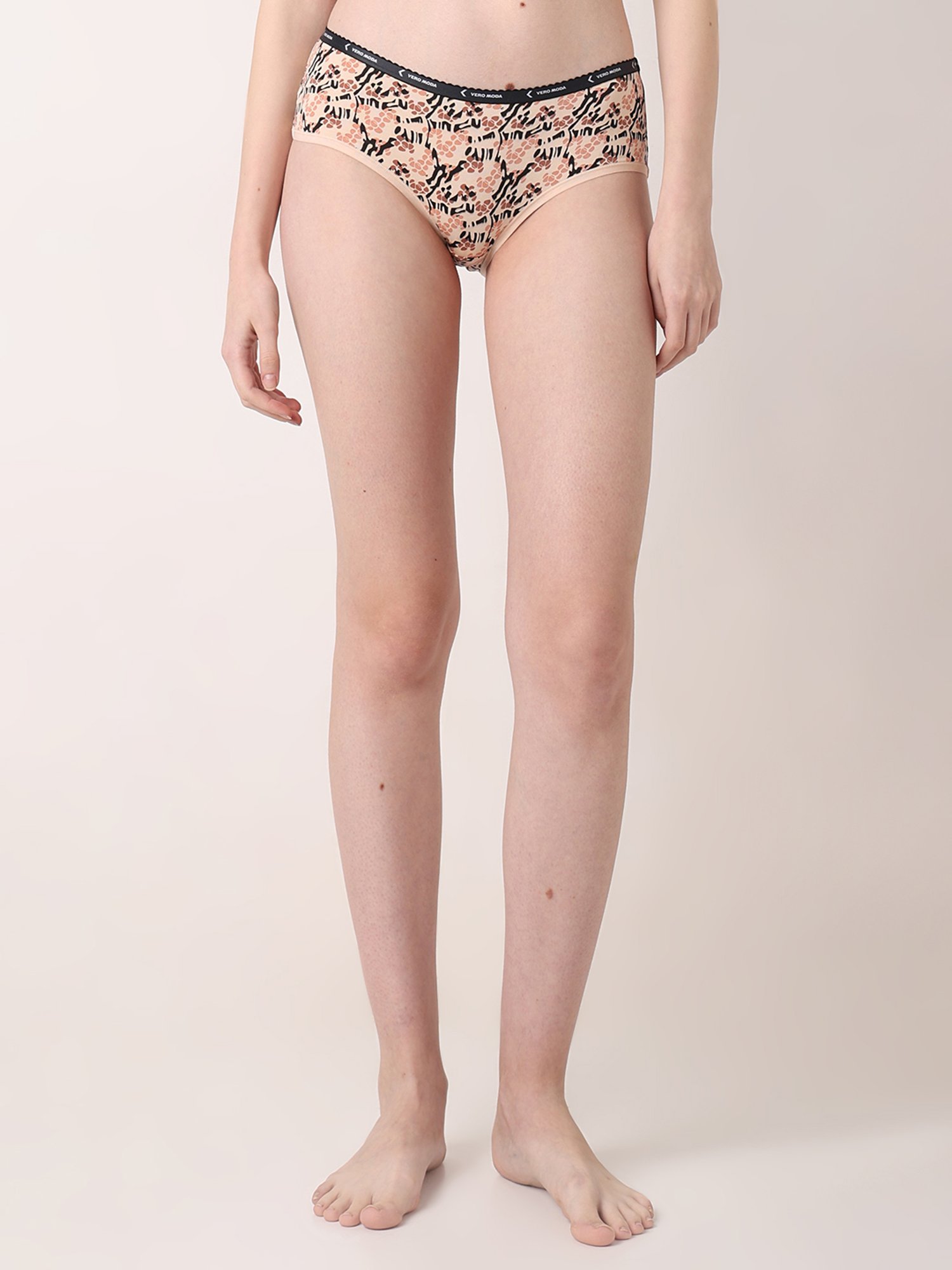 Vero Moda Intimates Multicolor Cotton Printed Hipster (Pack Of 5)