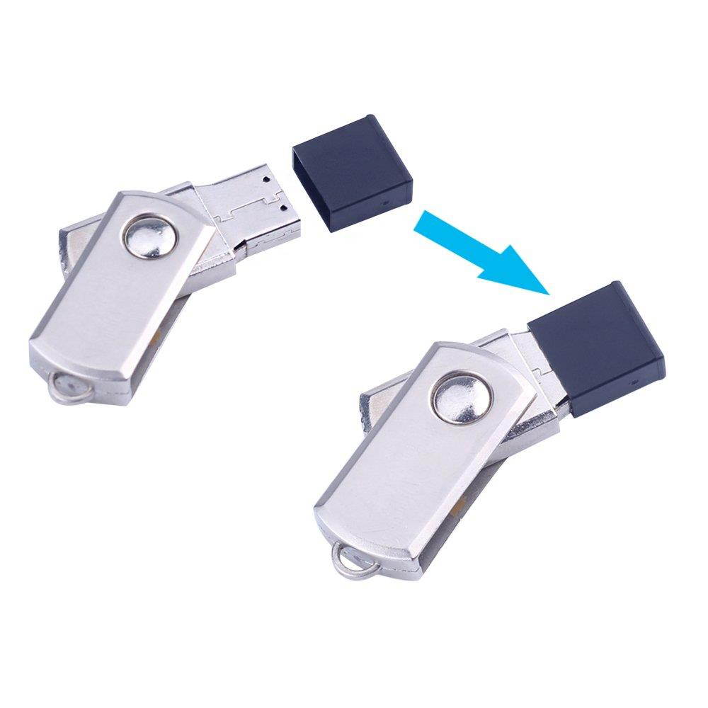 BUSHIBU 20 Pcs Black Clear Plastic USB A Male Anti-Dust Plug Stopper Cap Cover