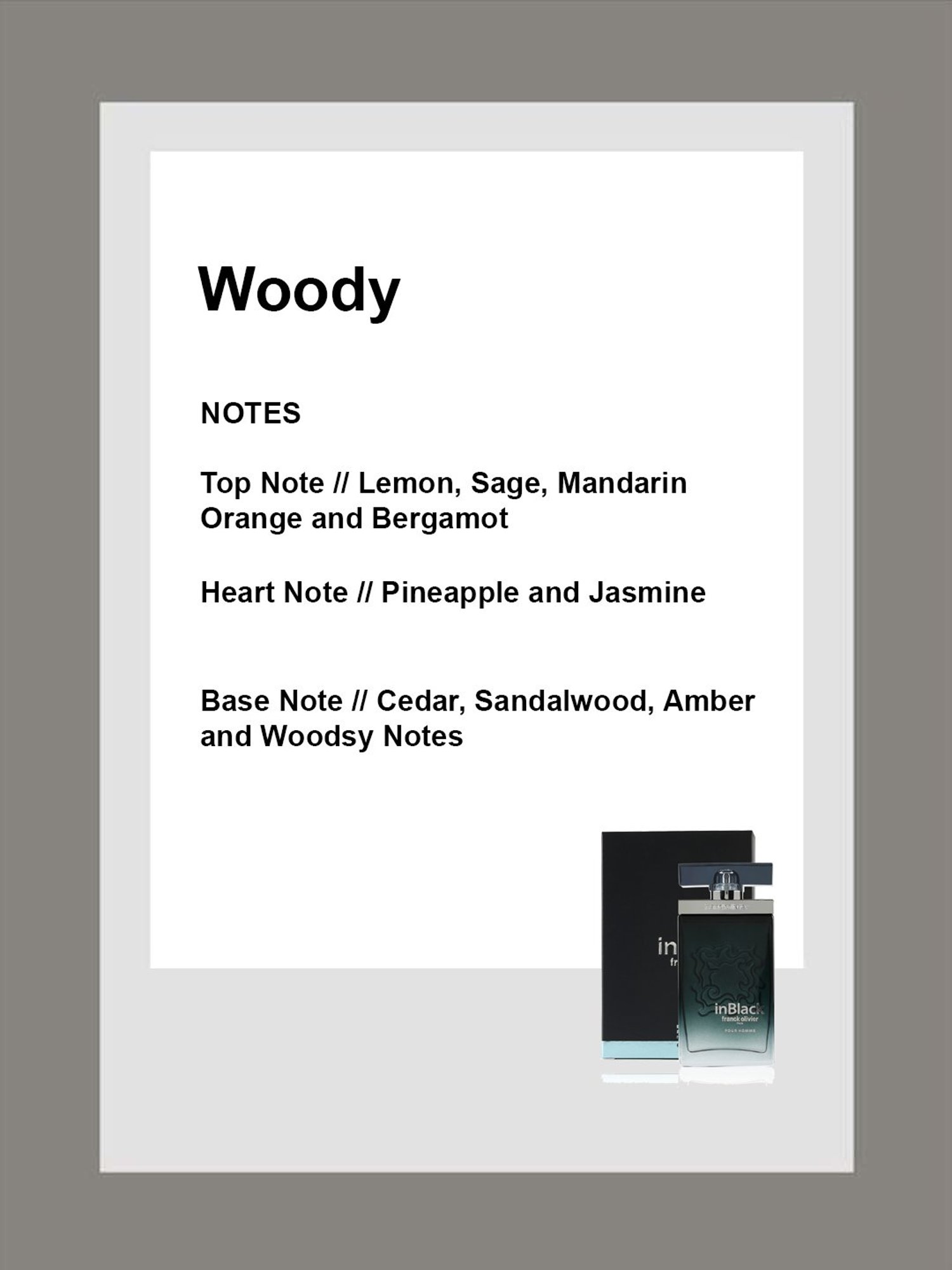 Franck Olivier In Black Eau de Toilette for Men - 75 ml