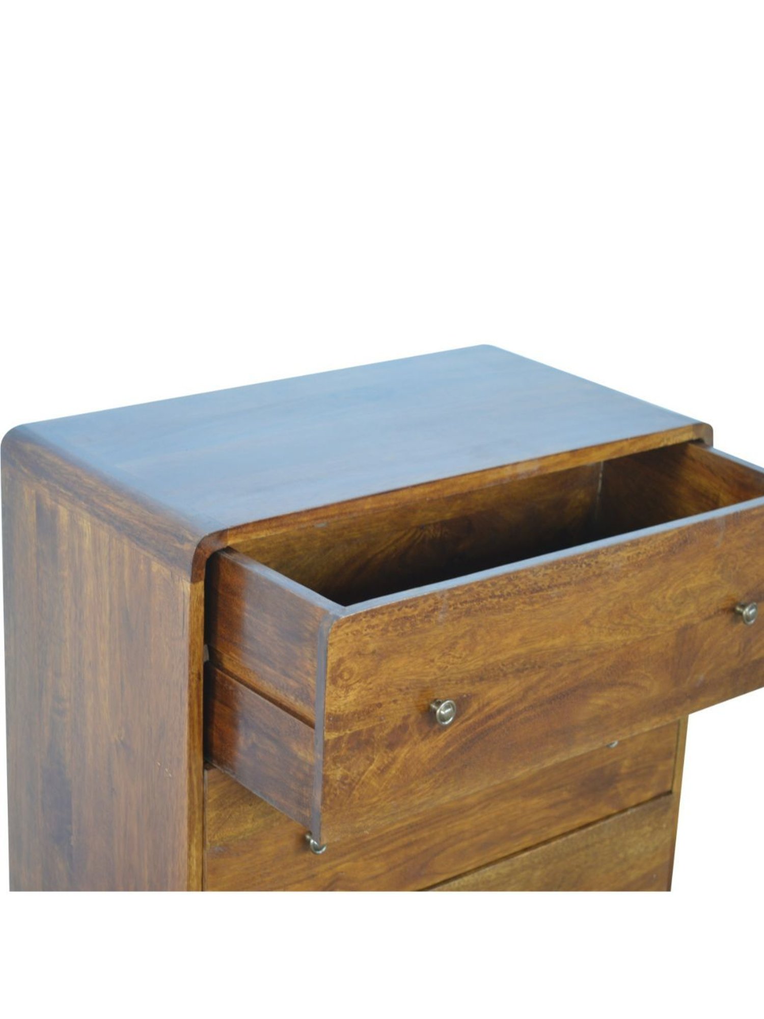 Artisan Furniture Brown Curved Chestnut Chest