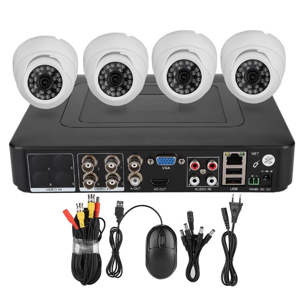 ?  ?Home Securit4CH Security Camera, Coaxial Pixels Camerfor Homes(100-240V US regulations)