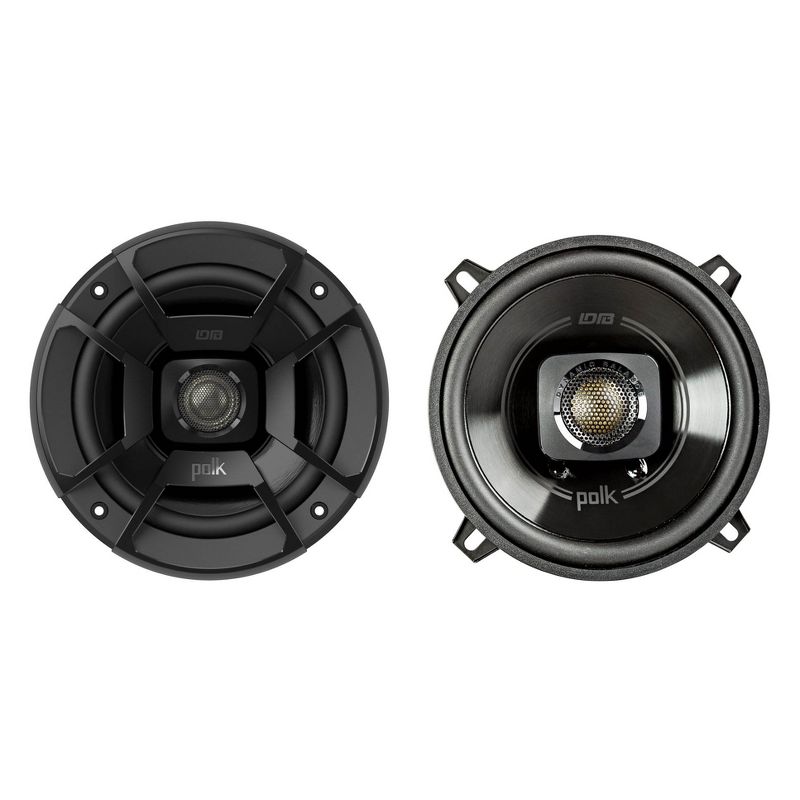 Polk Audio DB522 300 Watt RMS 5.25 Inch Coaxial Marine Certified Outdoor Car Boat UTV ATV Motorcycle Audio Stereo Sound System Speakers, Black