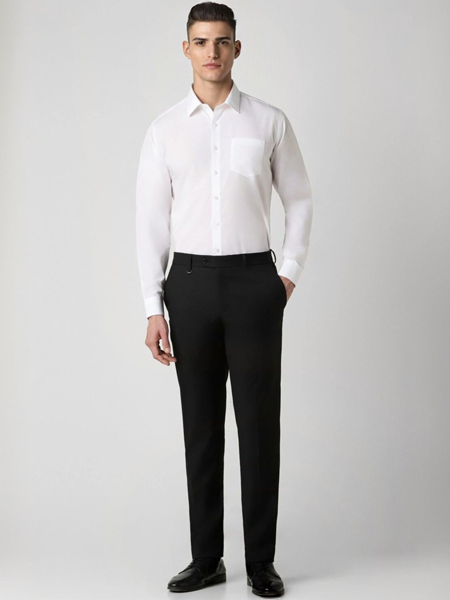 Van Heusen Black Slim Fit Trousers