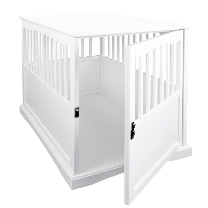 Casual Home White Wooden Pet Crate End Table 27.75 Inches High