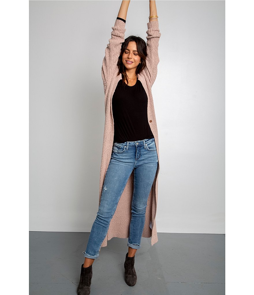 Celebrity Pink Shadow Knee Mid Rise Straight Jeans