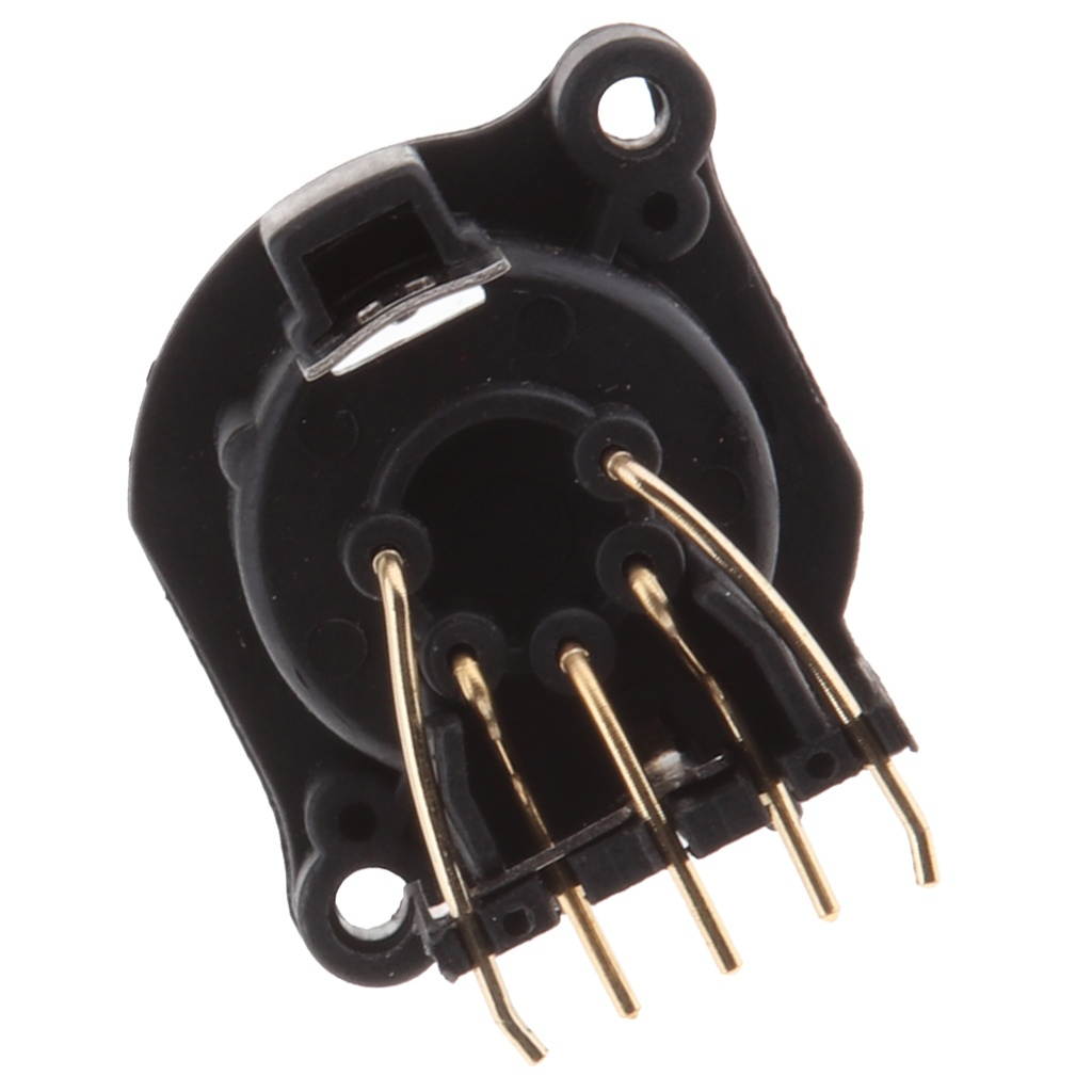 Curved 5 pin MALE XLR Chassis Mounted Socket panel for DMX Intercom Headset