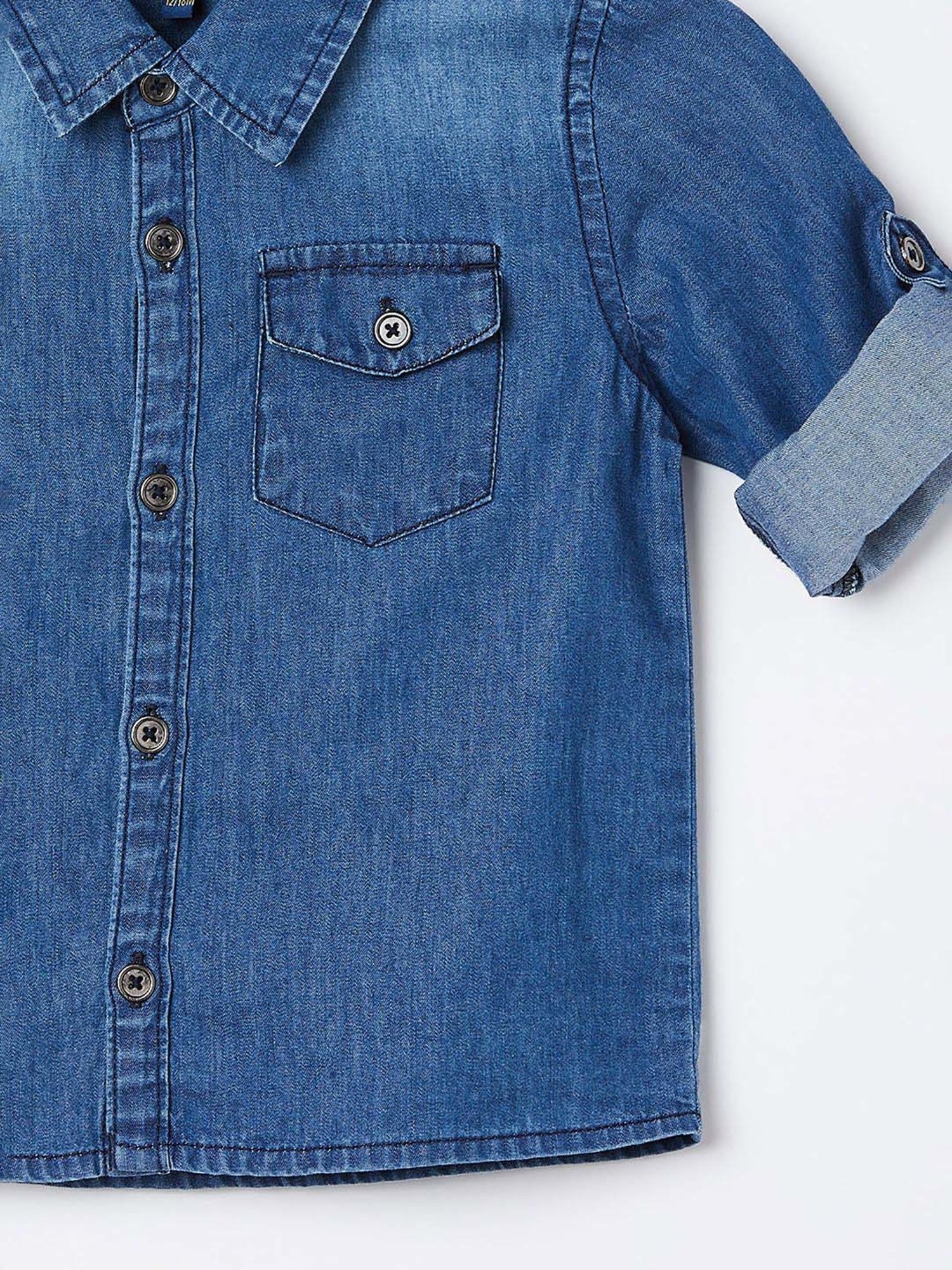 Juniors by Lifestyle Kids Dark Blue Cotton Printed Shirt