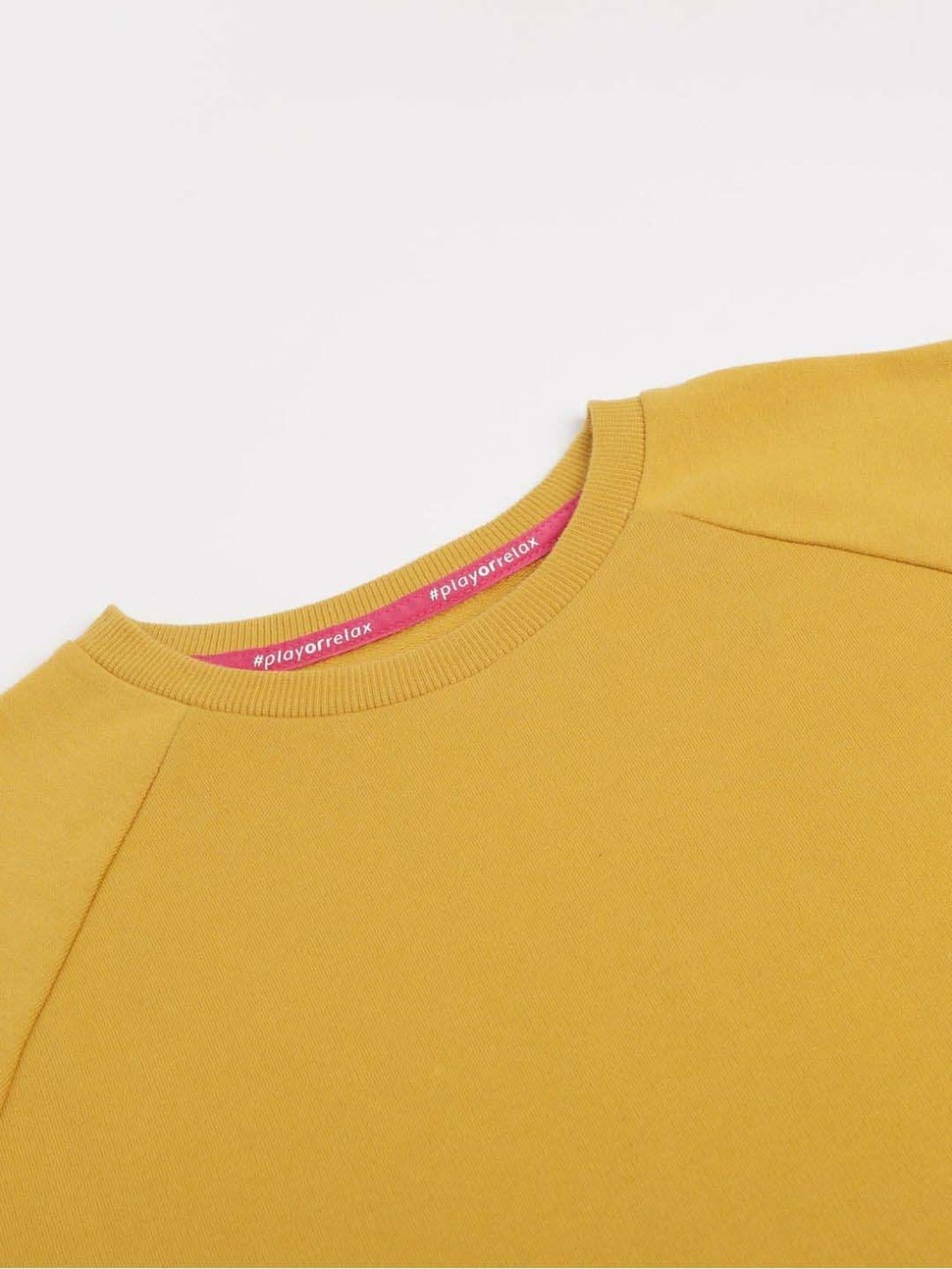 KIDS ONLY Blue Cotton Embroidered Full Sleeves Sweatshirt