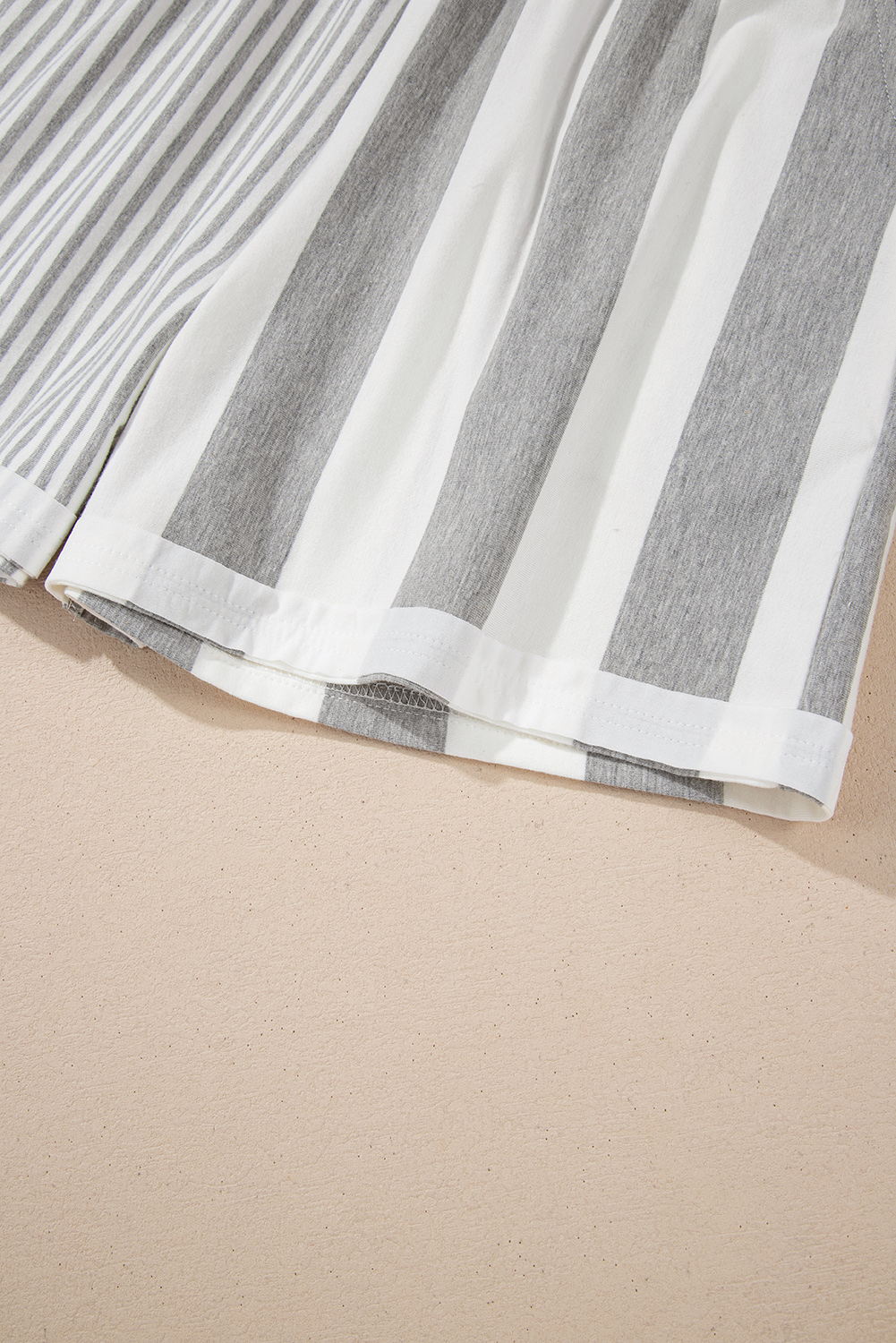 Skobeloff Textured Ruffle Split Top and Drawstring Shorts Set