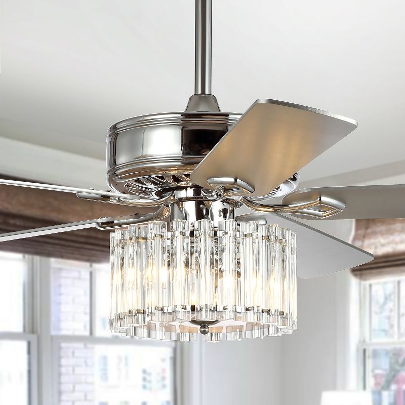 52" Casa Vieja Modern Rustic 3 Blade Ceiling Fan with Remote Brushed Nickel Natural Wood House Bedroom Living Room Home Kitchen