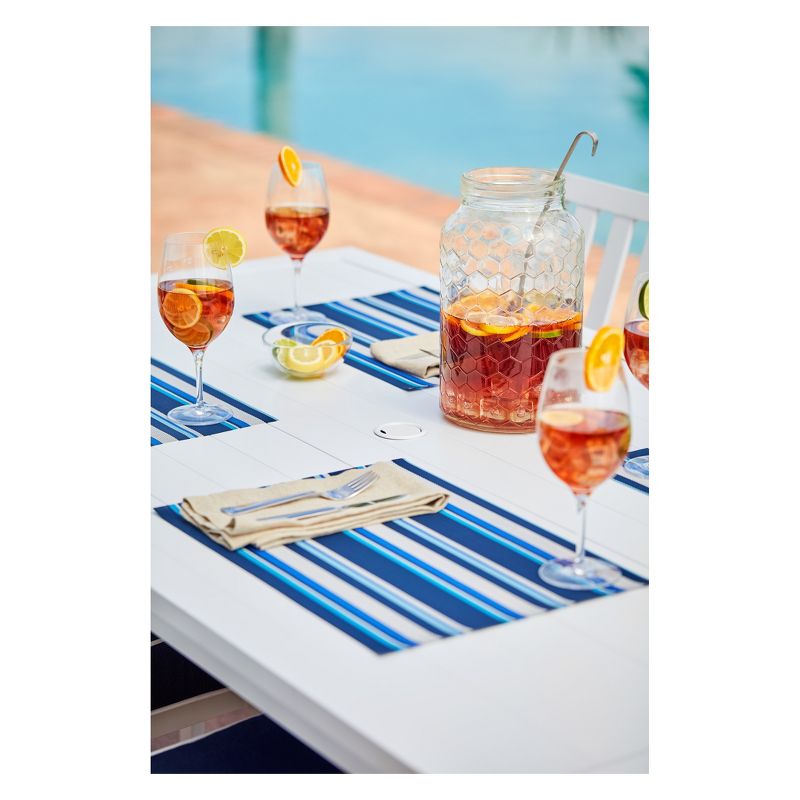 7pc Bridgeport Coastal Dining Set Blue - Royal Garden