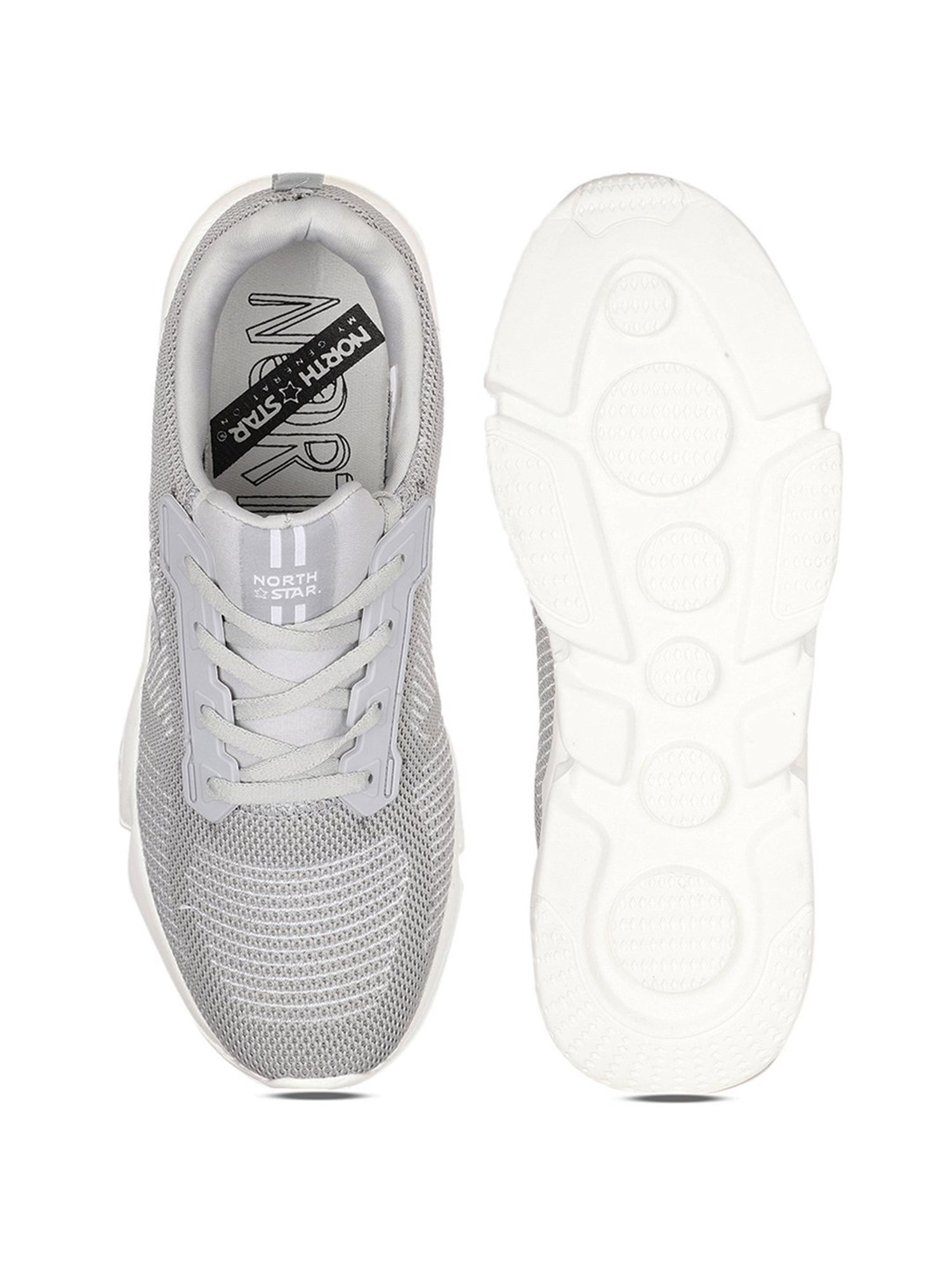 North Star by Bata Men's Cloud Grey Running Shoes