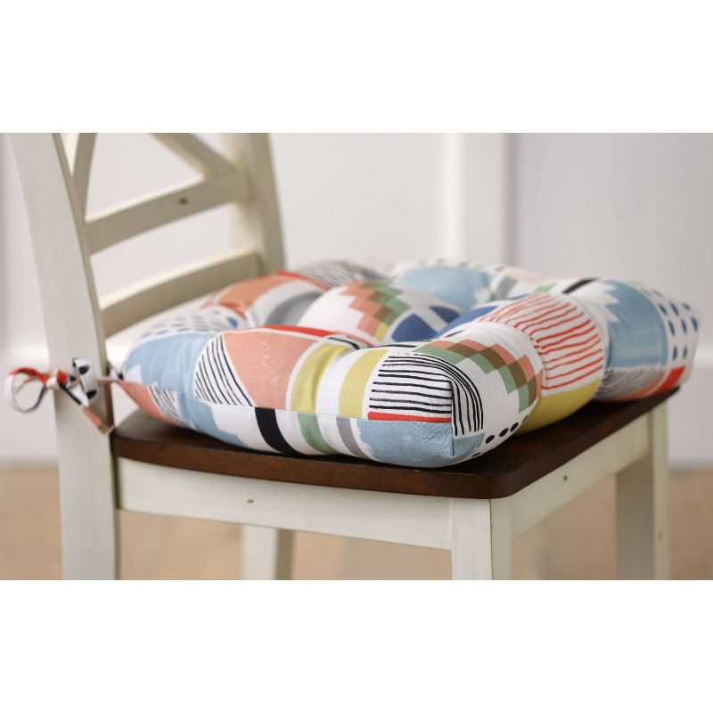 Set of 2 Amagansett Summer Reversible Chair Pad - Pillow Perfect