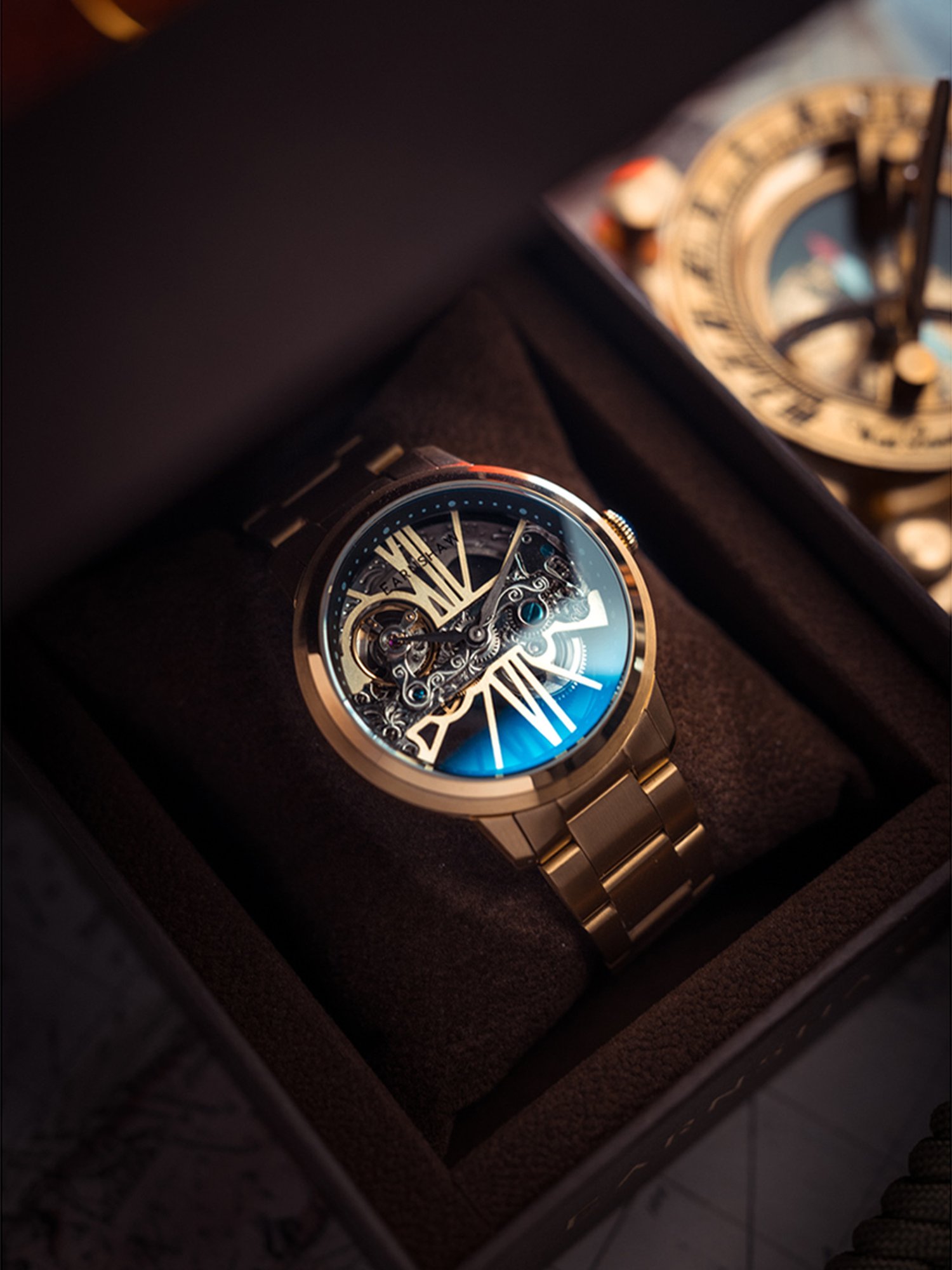 EARNSHAW ES-8287-33 Cornwall Bridge Automatic Analog Watch for Men