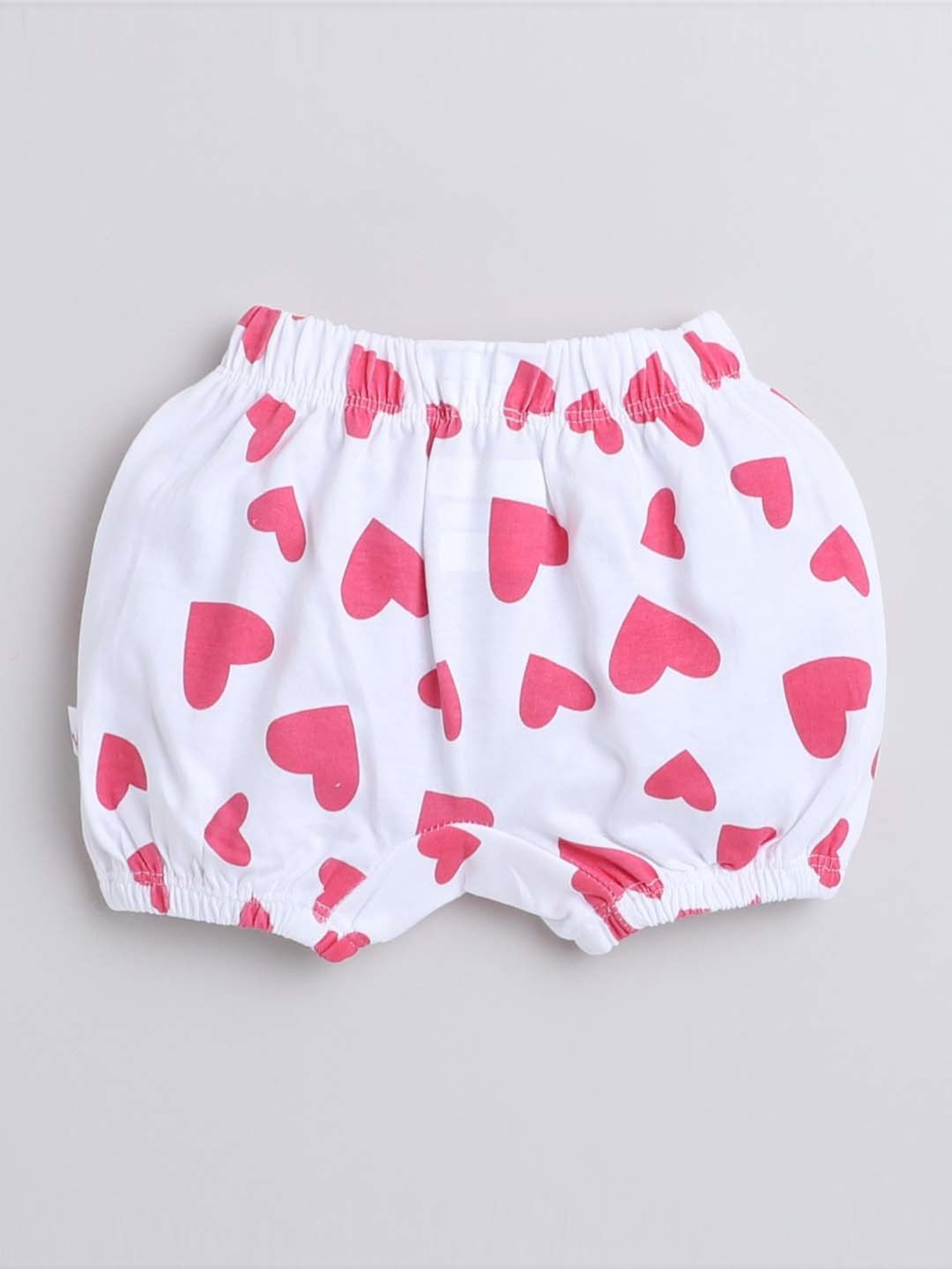 Bumzee Kids Pink & White Cotton Printed Full Sleeves Bodysuit Set