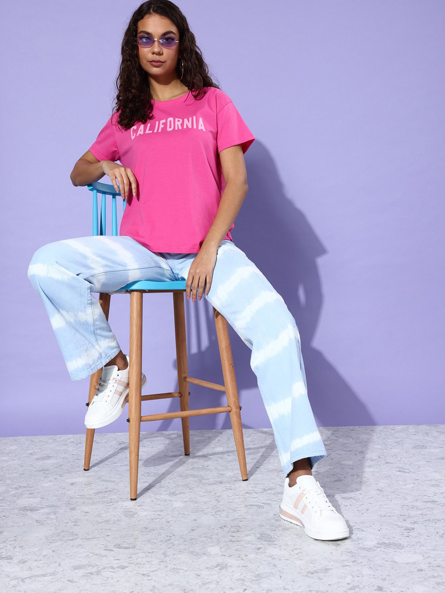 Dillinger Pink Cotton Graphic Print T-Shirt