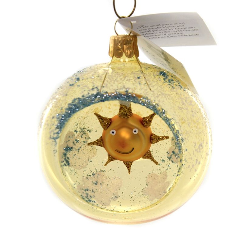 Golden Bell Collection 3.5" Sun Shiny Day Ornament Sun Cloud Diorama  -  Tree Ornaments