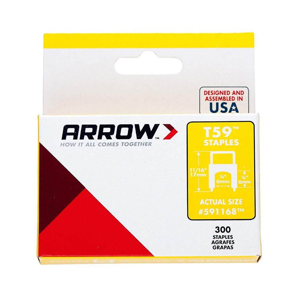 Arrow Fastener 591168 1/4-Inch T59 Insulated Staple, Clear, Single Pack