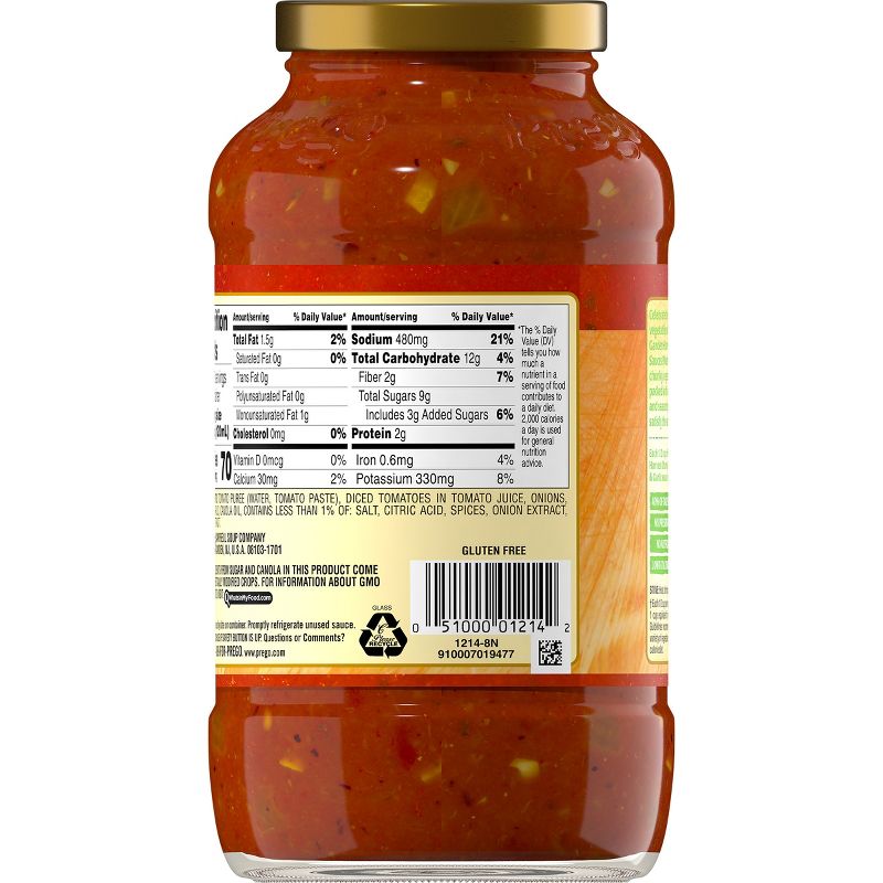 Prego Chunky Garden Tomato-Onion & Garlic Sauce 24oz