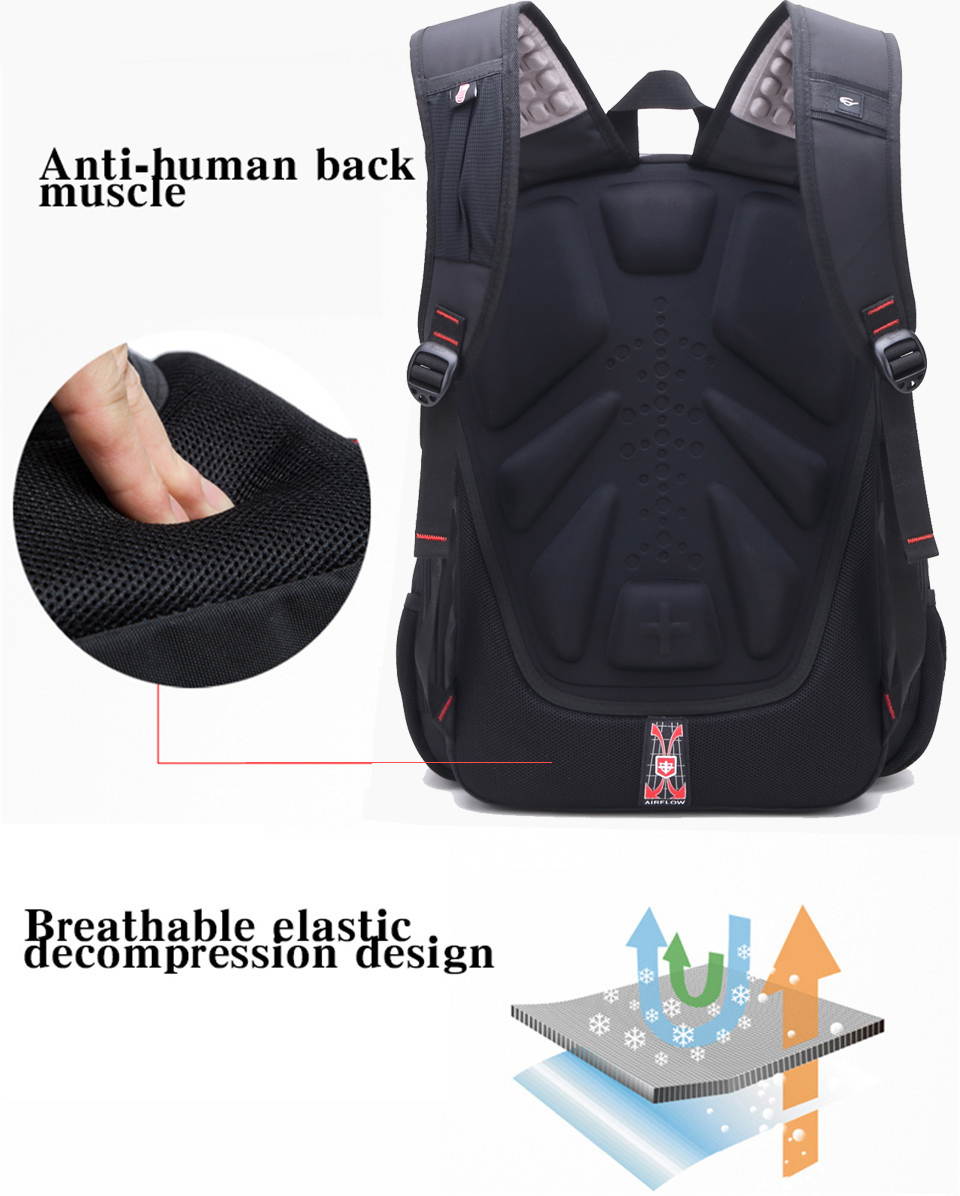 ESTONE 17 inch  Men's Backpack Computer Notebook School Travel Bags Unisex Large Capacity bagpack waterproof Business Fit up to 17 inch Laptop, Notebook,Mackbook