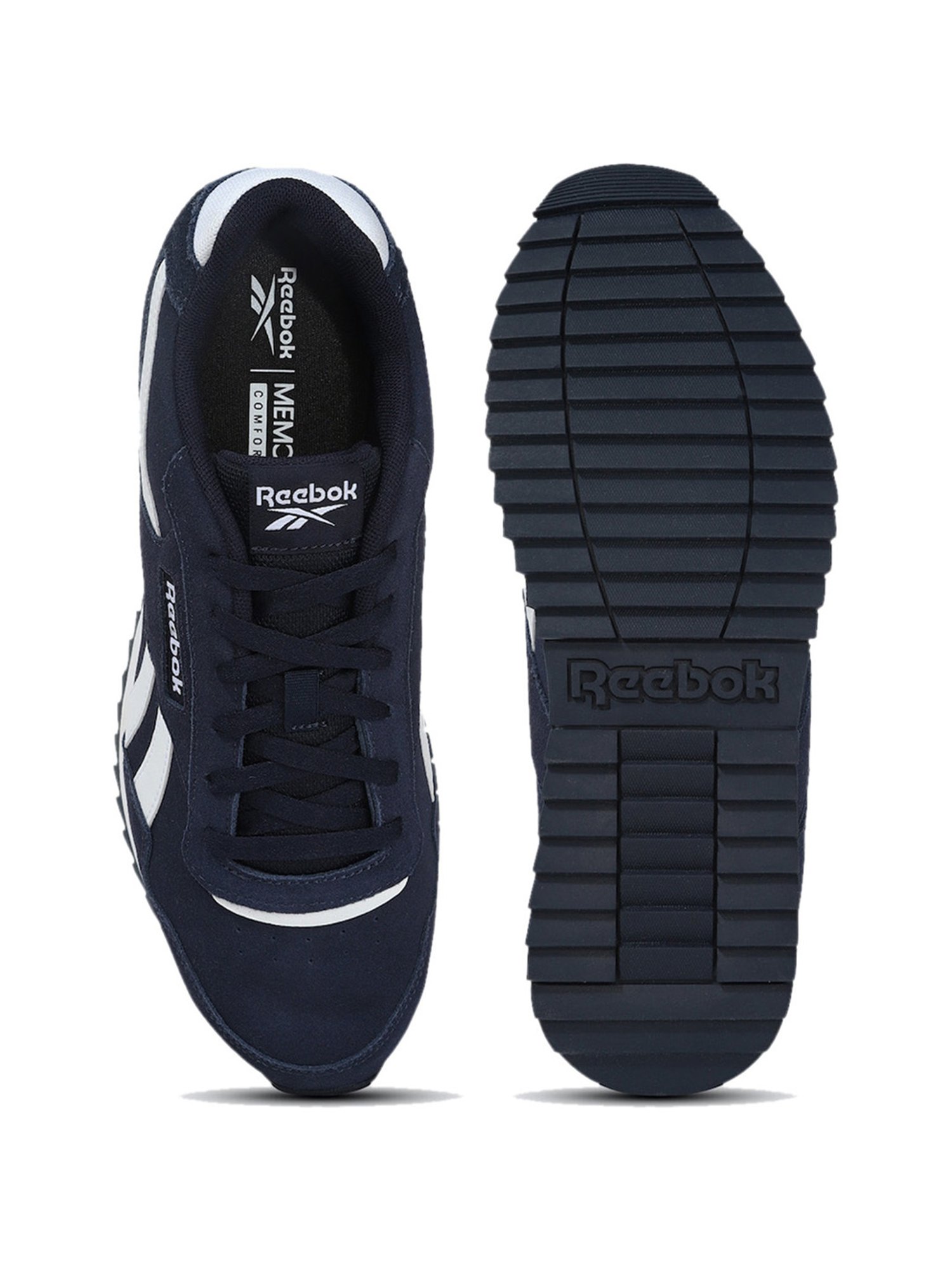 Reebok Men's Glide Ripple Navy Casual Sneakers
