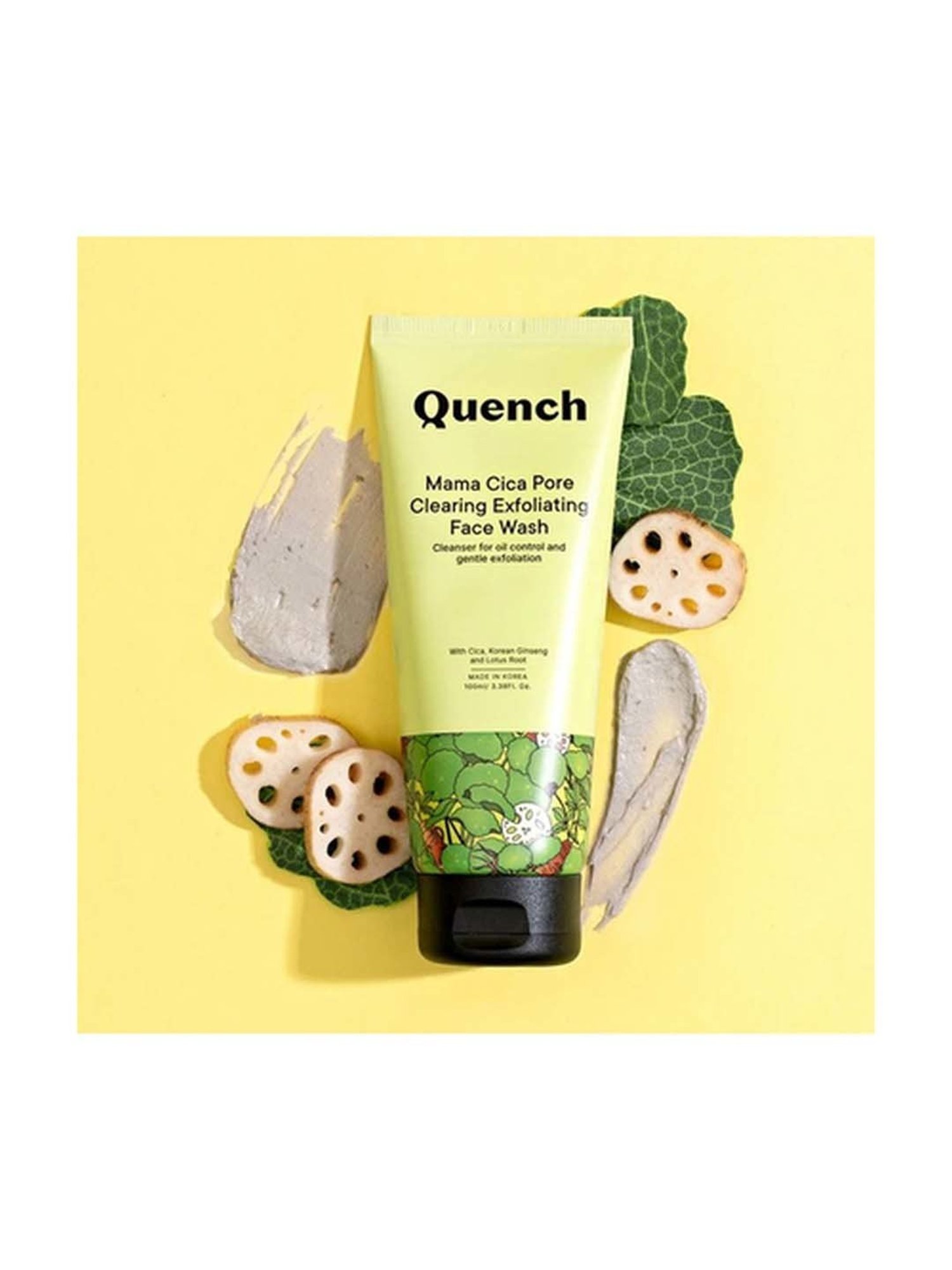 Quench Botanics Mama Cica Pore Clearing Exfoliating Face Wash - 100 ml