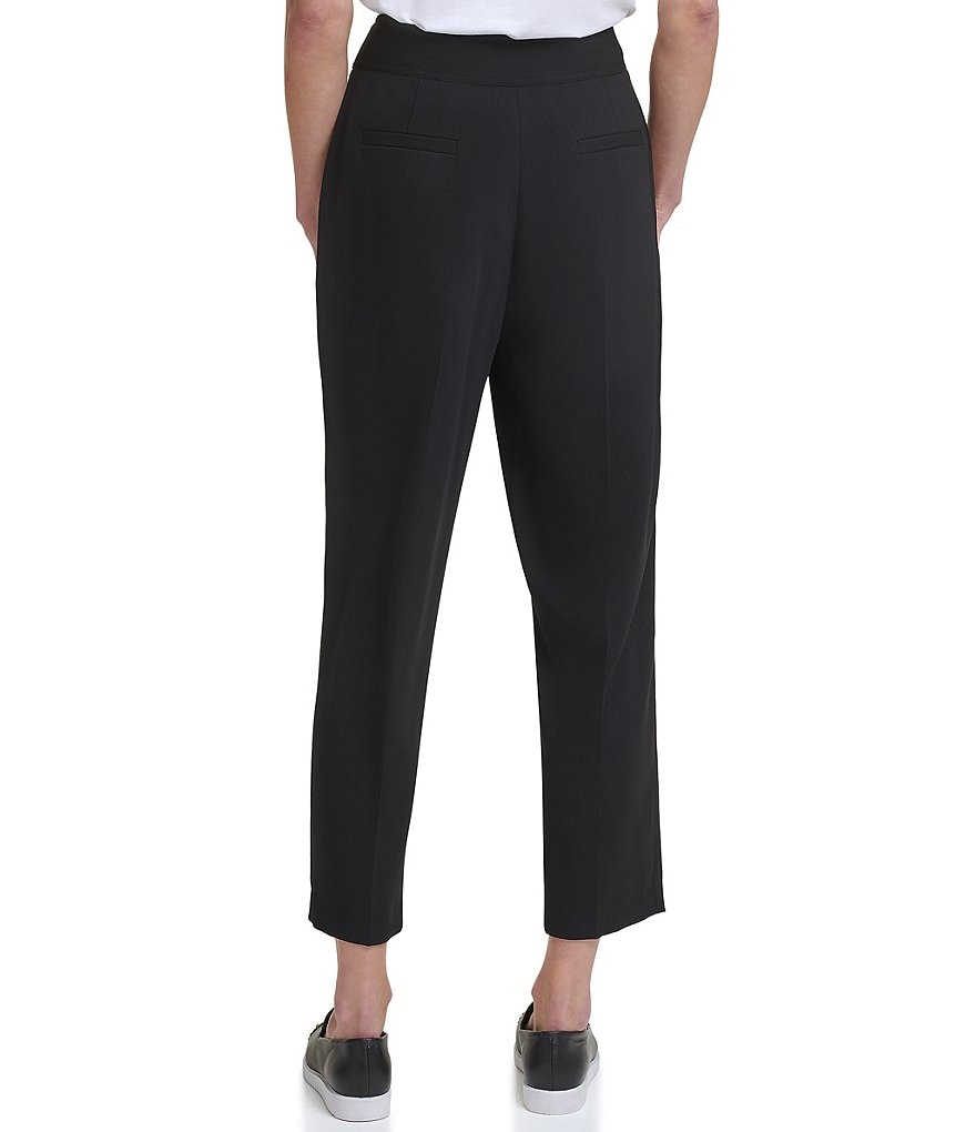Eva Varro Solid Knit Jersey Banded Hem Pull-On Harem Pants
