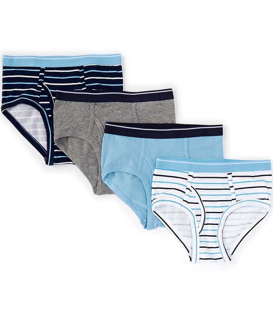 Class Club Big Boys 6-20 Stripe/Solid 4-Pack Briefs