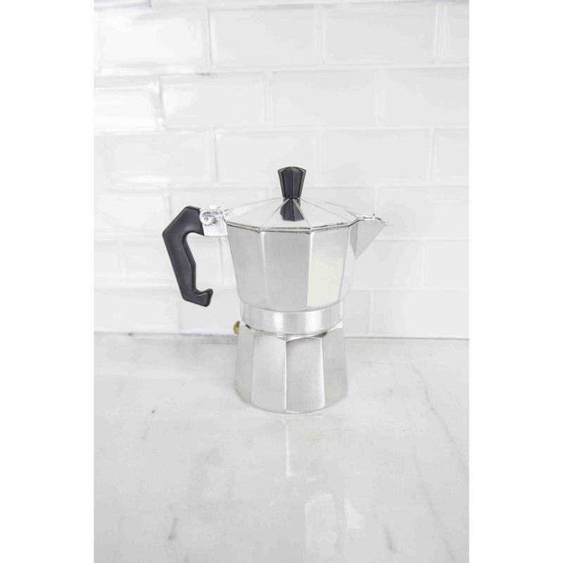Bialetti 3 Cup Moka Stovetop Espresso Maker - Silver